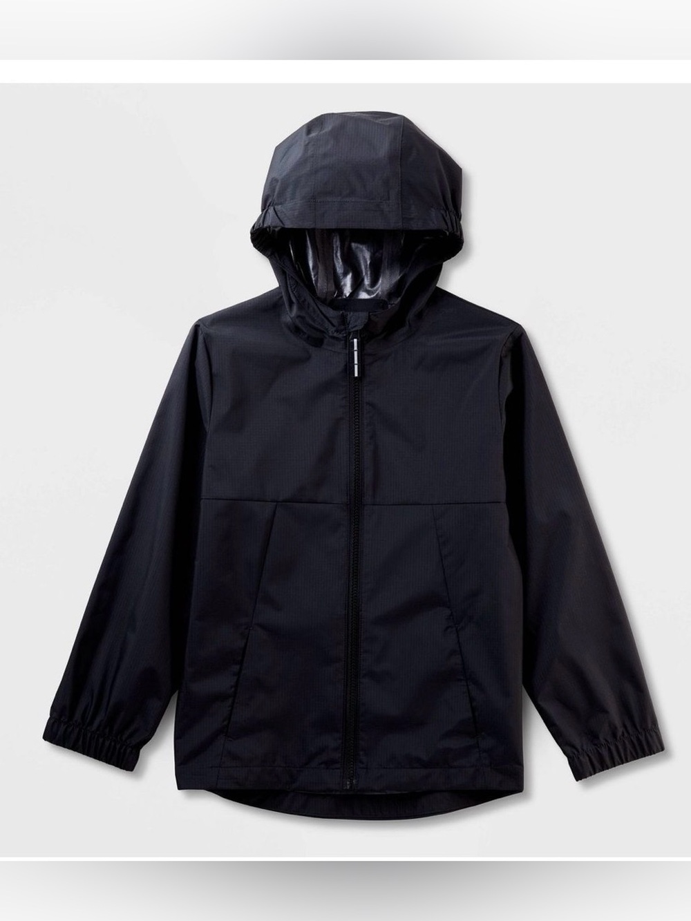 Cat & Jack Black Hooded Kids Raincoat XS (4/5)